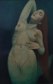 Sirene 1 (Meerjungfrau 1) - 0,56m x 0,37m - Öl auf Leinwand