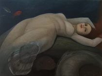 Sirena 2 (Meerjungfrau 2) - 0,53m x 0,72m - Öl auf Leinwand
