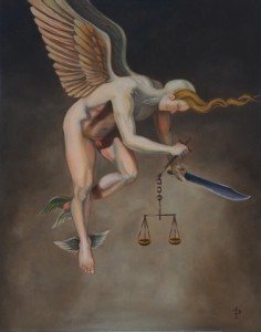 Justitia - 1,00 m x 0,80 m - Öl auf Leinwand
