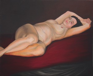 Nudo - 0,50 m x 0,60 m - Öl auf Leinwand