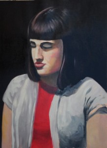 Portrait - 0,80 m x 0,60 m - Öl auf Papier