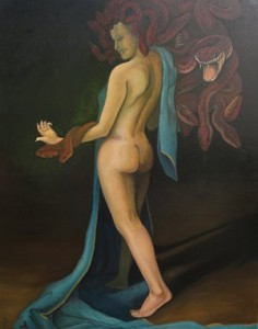 Medusa - 1,0 m x 0,80 m - Öl auf Leinwand