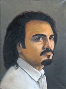 Selbstportrait - 0,20 m x 0,18 m - Öl auf Leinwand